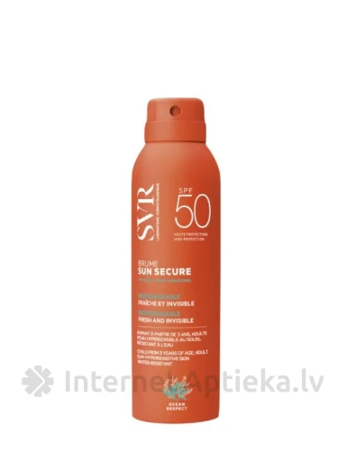 SVR SUN SECURE BRUME SPF50 распыляемый солнцезащитный крем, 200 мл | internetaptieka.lv