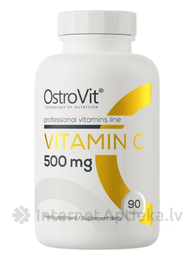 OstroVit Vitamin C 500 mg таблетки, 90 шт. | internetaptieka.lv