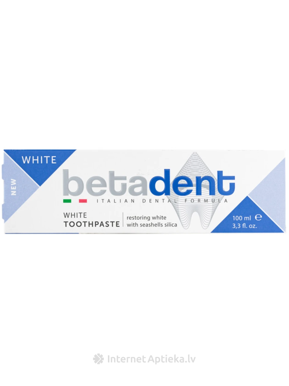 BETADENT WHITE zobu pasta, 100 ml | internetaptieka.lv
