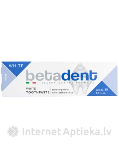 BETADENT WHITE зубная паста, 100 мл | internetaptieka.lv