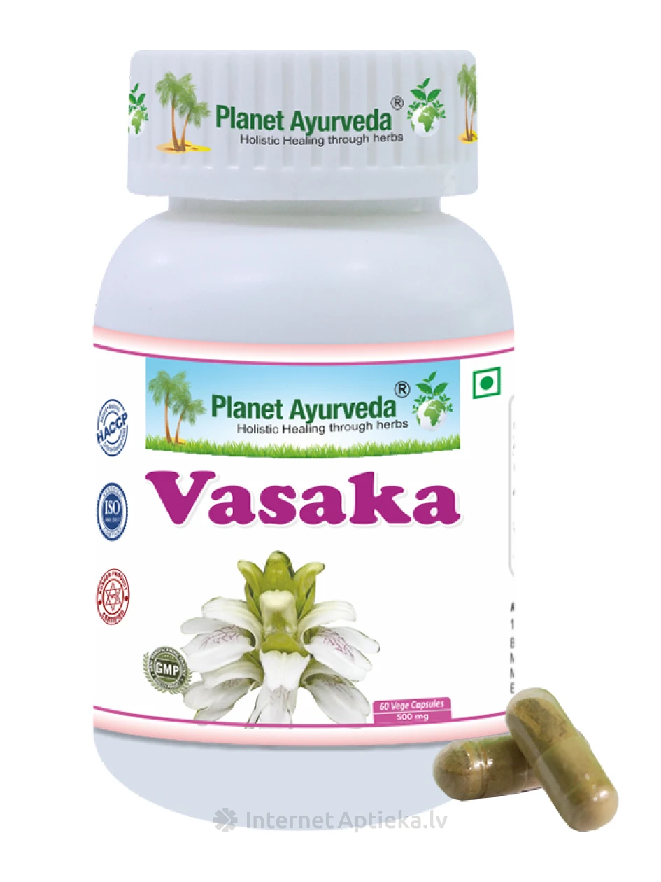Planet Ayurveda® Vasaka, 60 kapsulas | internetaptieka.lv
