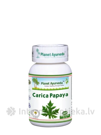 Planet Ayurveda® Carica Papaya Organic, 60 капсул | internetaptieka.lv