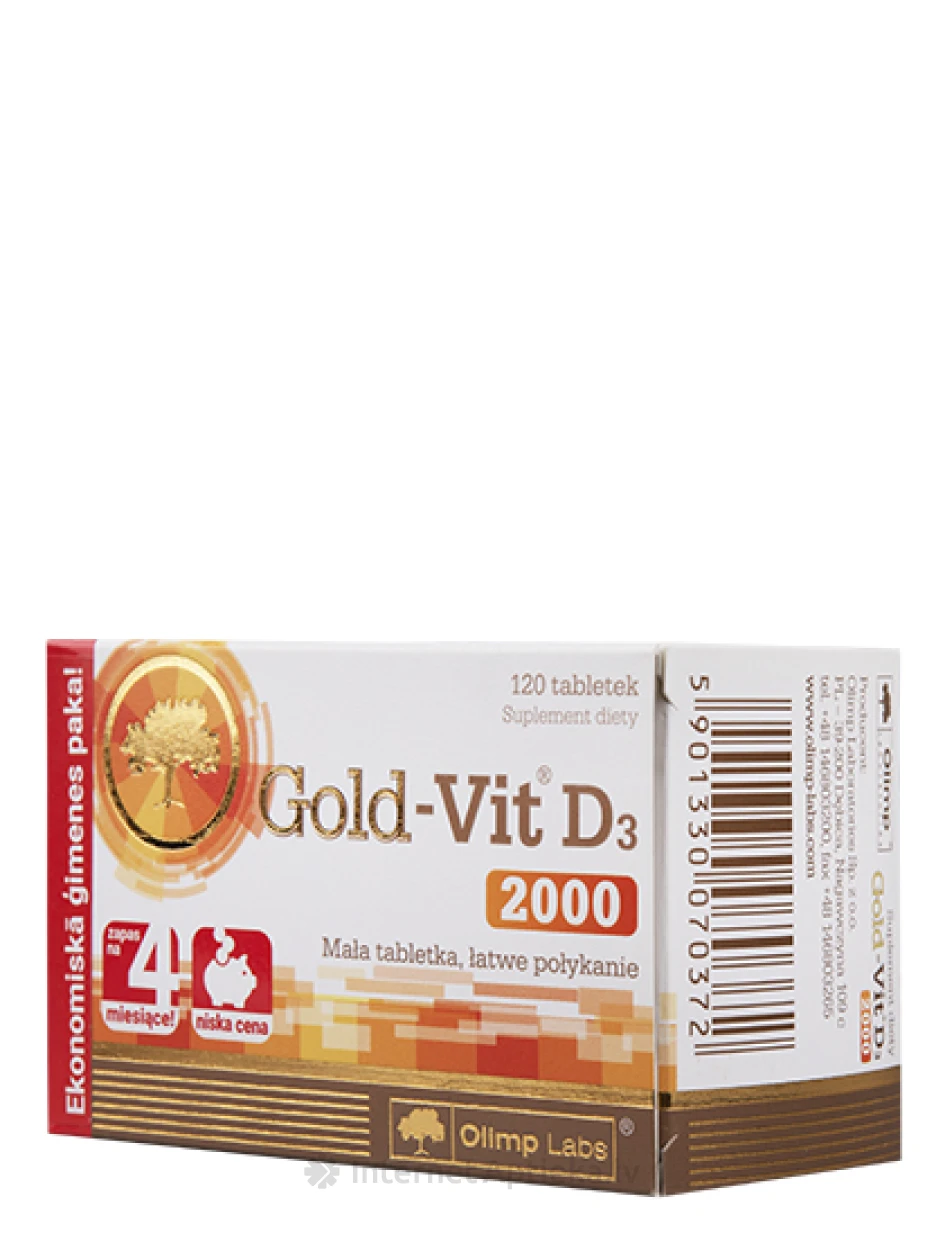 Olimp Labs Gold - Vit D3 2000IU, 120 tabletes | internetaptieka.lv