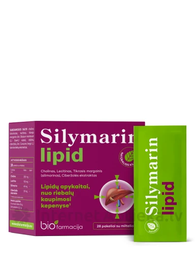 Biofarmacija Bio Silymarin lipid paciņas, 28 gb. | internetaptieka.lv
