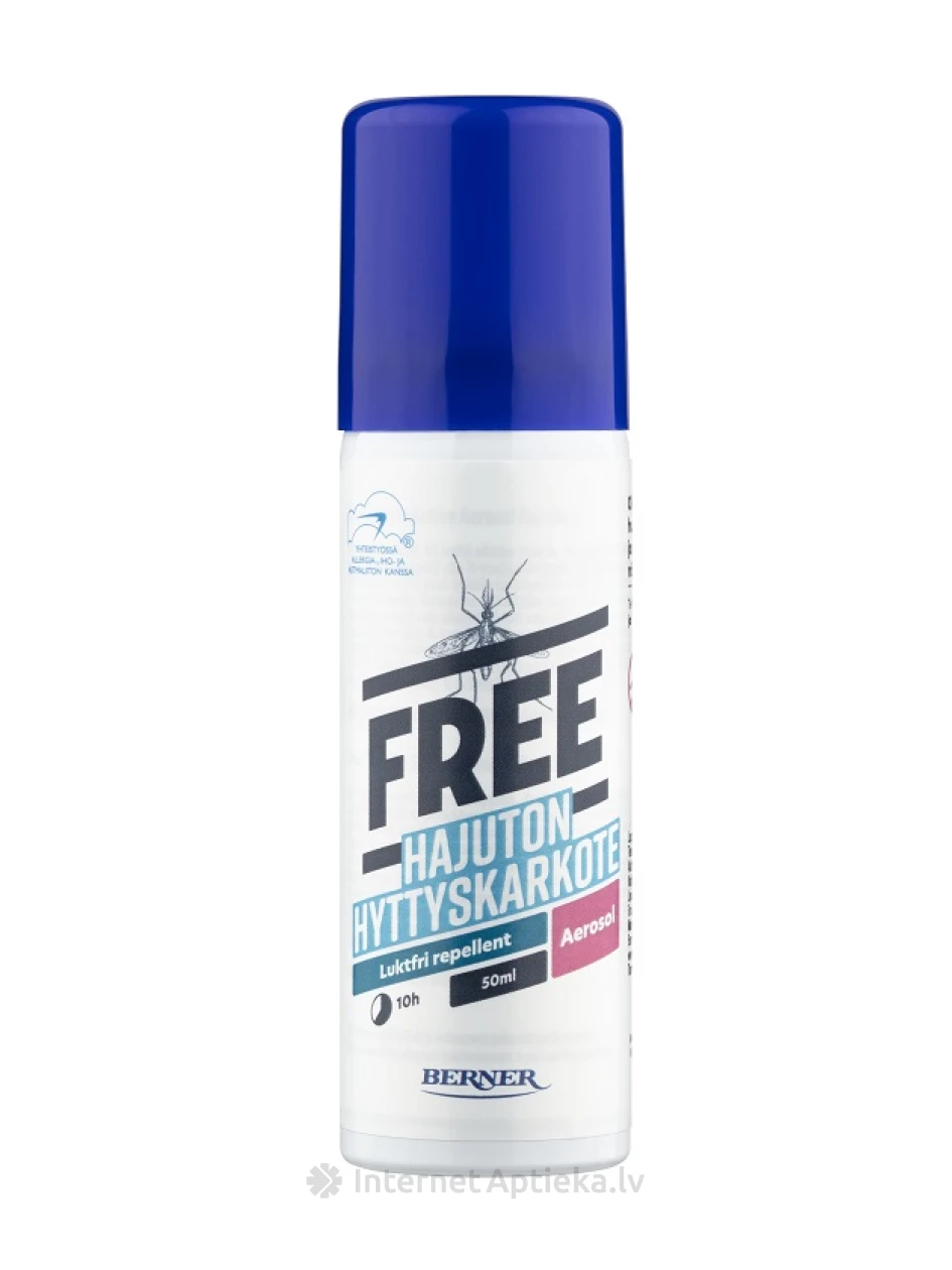 FREE средство защиты от насекомых, 50 мл | internetaptieka.lv