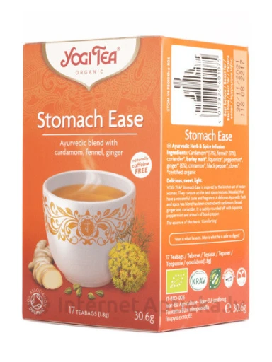 Чай Yogi stomach ease 30.6 г, для желудка, 17 пакетиков | internetaptieka.lv