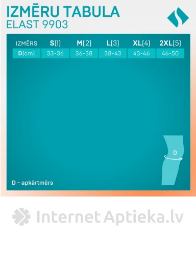 Tonus Elast neoprēna melns apsējs celim izmērs N0 | internetaptieka.lv