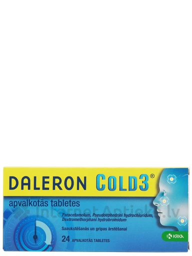 Daleron Cold 3, 24 tabletes | internetaptieka.lv