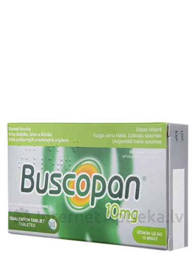 Buscopan 10 mg tabletid, N20 | internetaptieka.lv