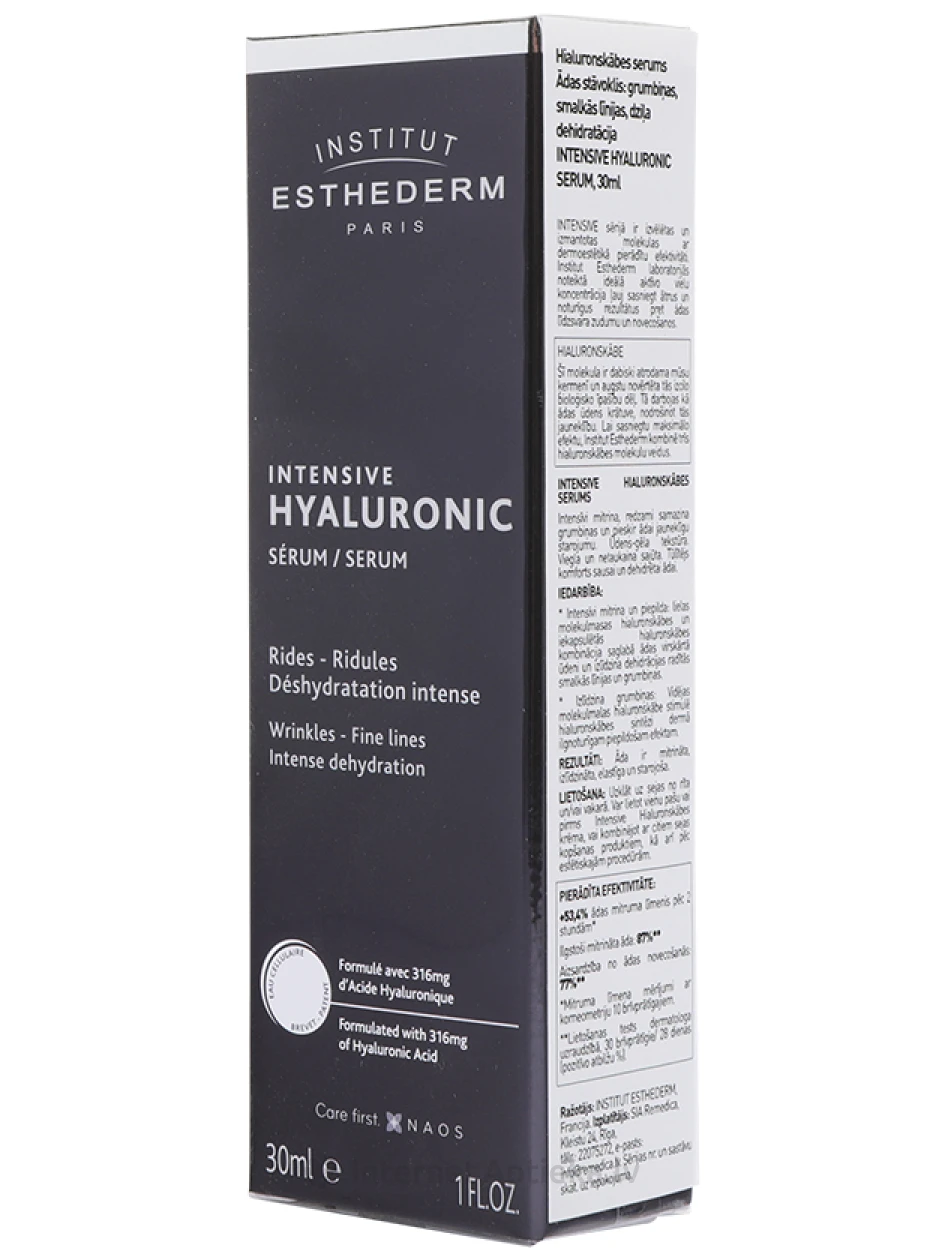 Institut Esthederm INTENSIF Hialuronskābes serums ar koncentrētu sastāvu, 30 ml | internetaptieka.lv