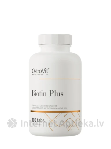 OstroVit Biotin Plus tabletes, 100 gb. | internetaptieka.lv