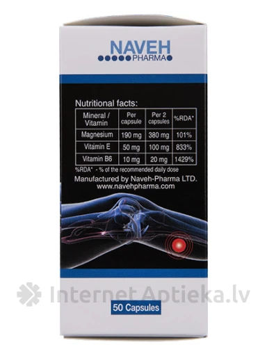 Naveh Anti leg cramps от судорог в ногах, 50 капсул | internetaptieka.lv