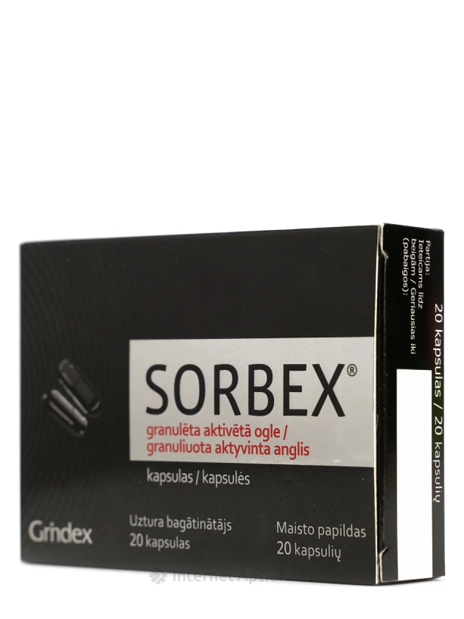 Sorbex 396 mg, 20 kapslit | internetaptieka.lv