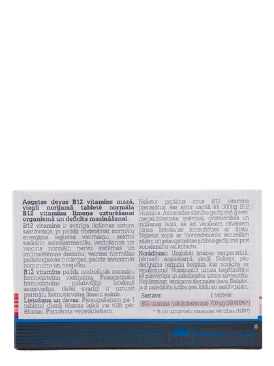 Olimp Labs B 12 Max, 60 tabletti | internetaptieka.lv