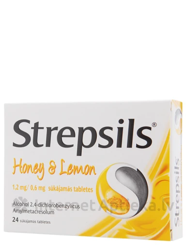 Strepsils Honey & Lemon, 24 sūkajamās tabletes | internetaptieka.lv