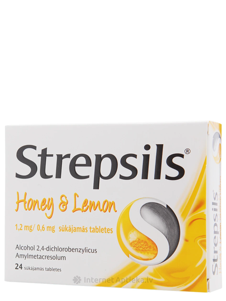 Strepsils Honey & Lemon, 24 sūkajamās tabletes | internetaptieka.lv