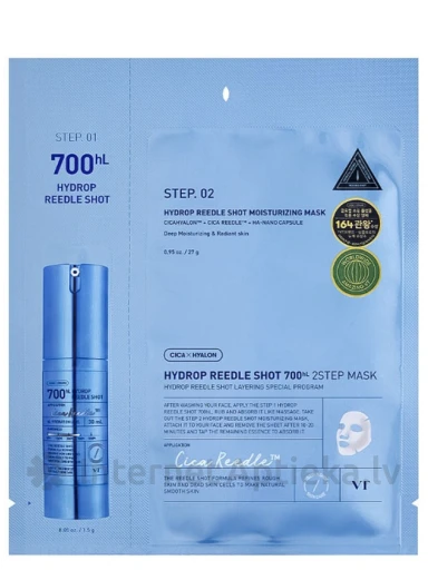 VT Cosmetics HYDROP REEDLE SHOT 700hL 2 STEP Sejas maska | internetaptieka.lv
