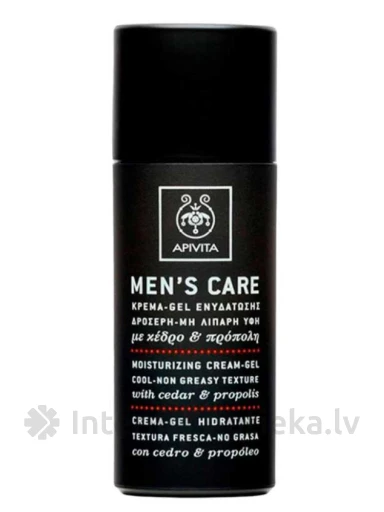 APIVITA MENS CARE drėkinamasis kremas-geilas su kedru ir propoliu, 50 ml | internetaptieka.lv