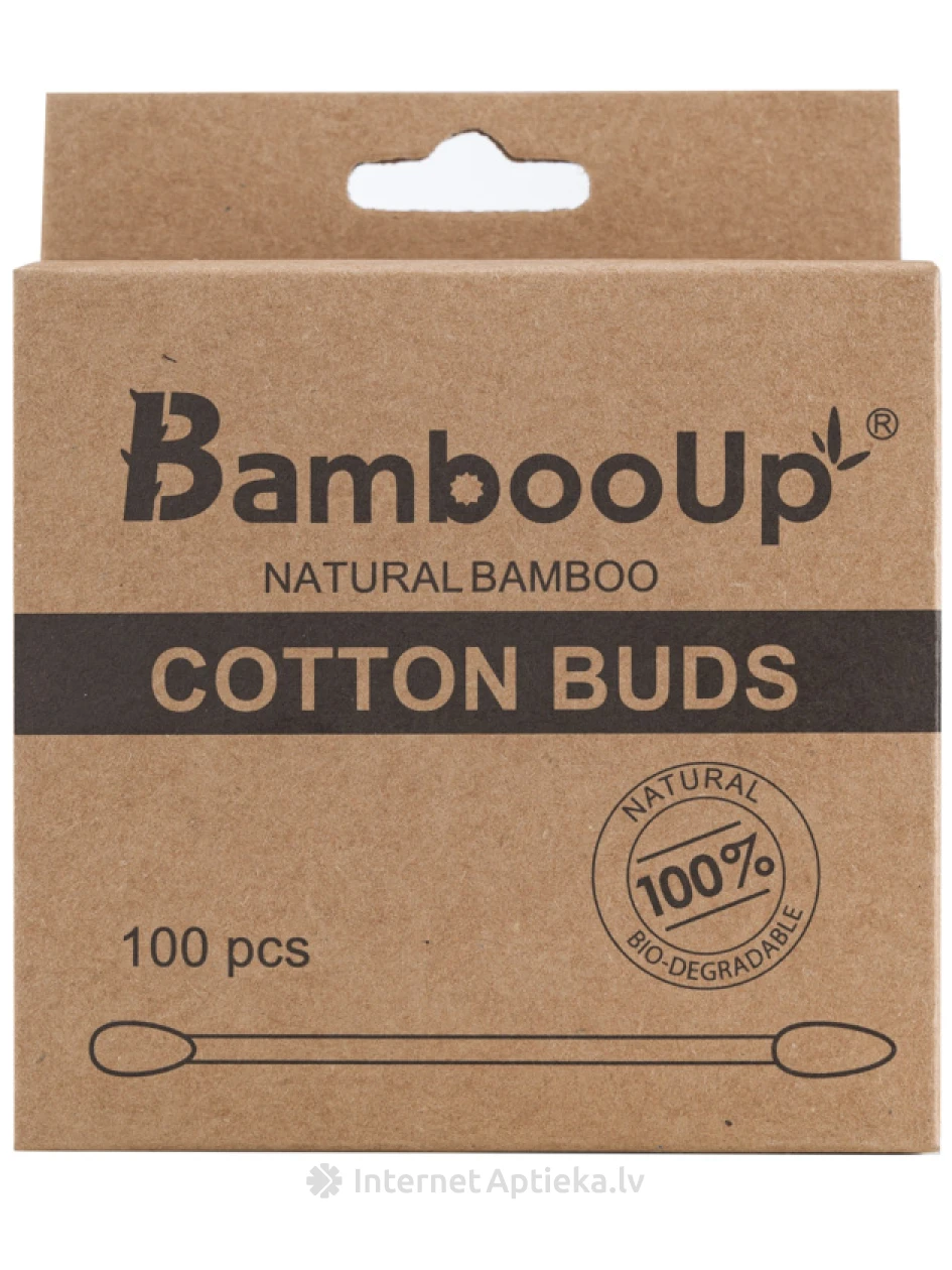 Bamboo-Up ватные палочки, 100 шт | internetaptieka.lv