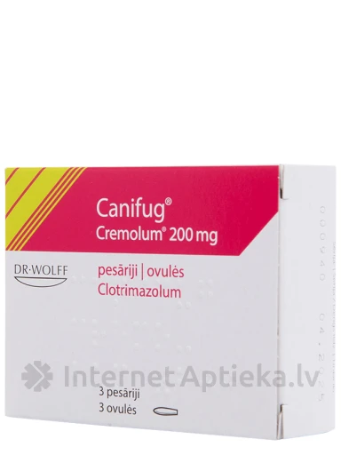 Canifug Cremolum vaginālās svecītes 200 mg, 3 gb. | internetaptieka.lv