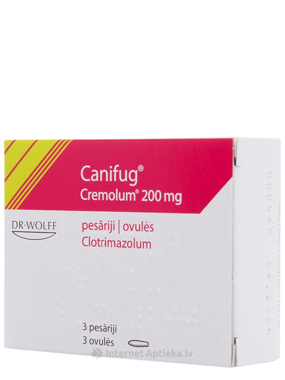 Canifug Cremolum vaginālās svecītes 200 mg, 3 gb. | internetaptieka.lv