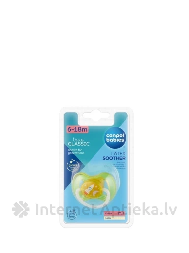 Canpol латексная соска-пустышка Космос от 6 до 18 месяцев (желтая), 1 шт. | internetaptieka.lv