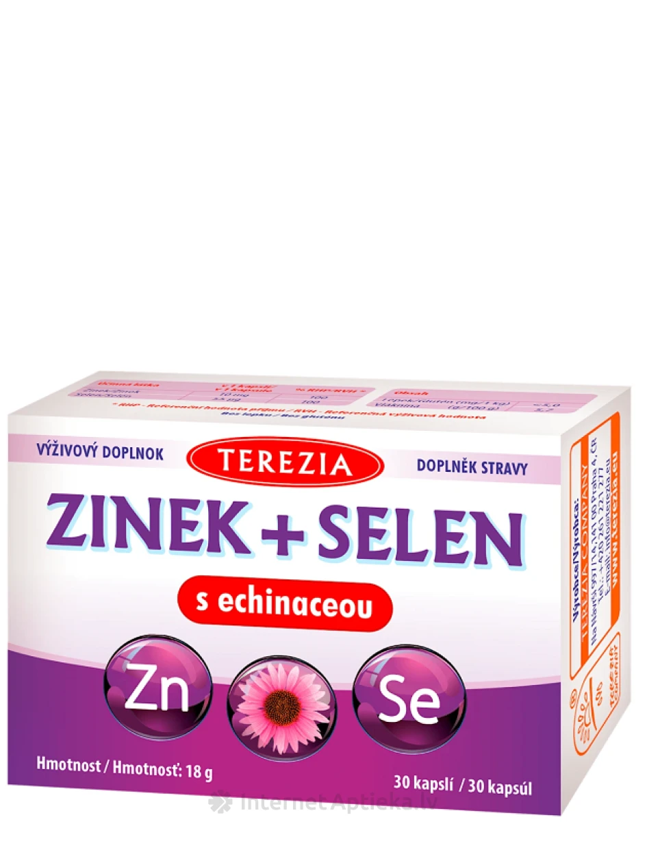 Terezia Cinks+ Selēns ar ehināceju, 30 kapsulas | internetaptieka.lv