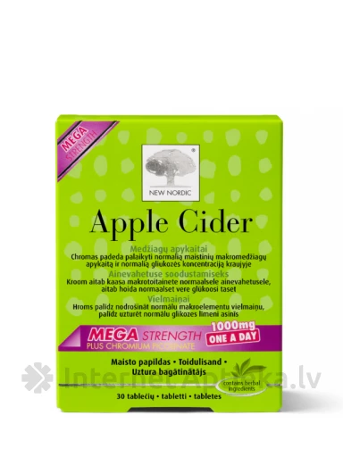 New Nordic Apple Cider Mega Strenght, 30 tabletes | internetaptieka.lv