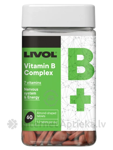 LIVOL Vitamin B Complex таблетки, 60 шт. | internetaptieka.lv