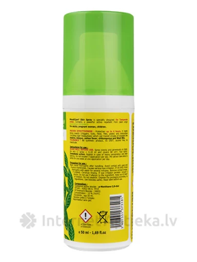 Mousticare Pretodu-Ērču uz ādas izsmidzināms aerosols līdz 4h, 50 ml | internetaptieka.lv