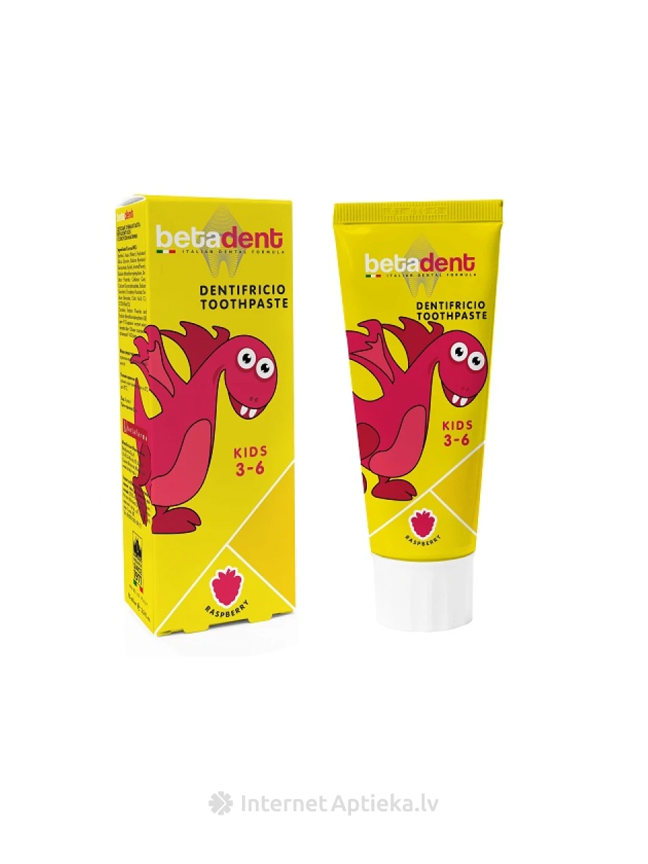 Betadent Kids 3-6 laste hambapasta VAARIKA, 75 ml | internetaptieka.lv