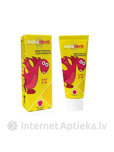 Betadent Kids 3-6 laste hambapasta VAARIKA, 75 ml | internetaptieka.lv
