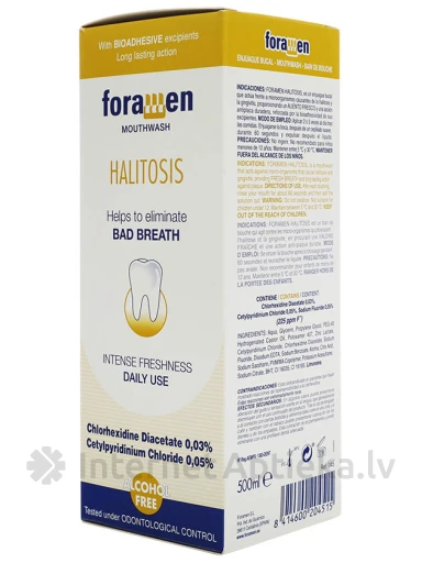 Foramen mutes skalojamais līdzeklis Halitosis, 500 ml | internetaptieka.lv