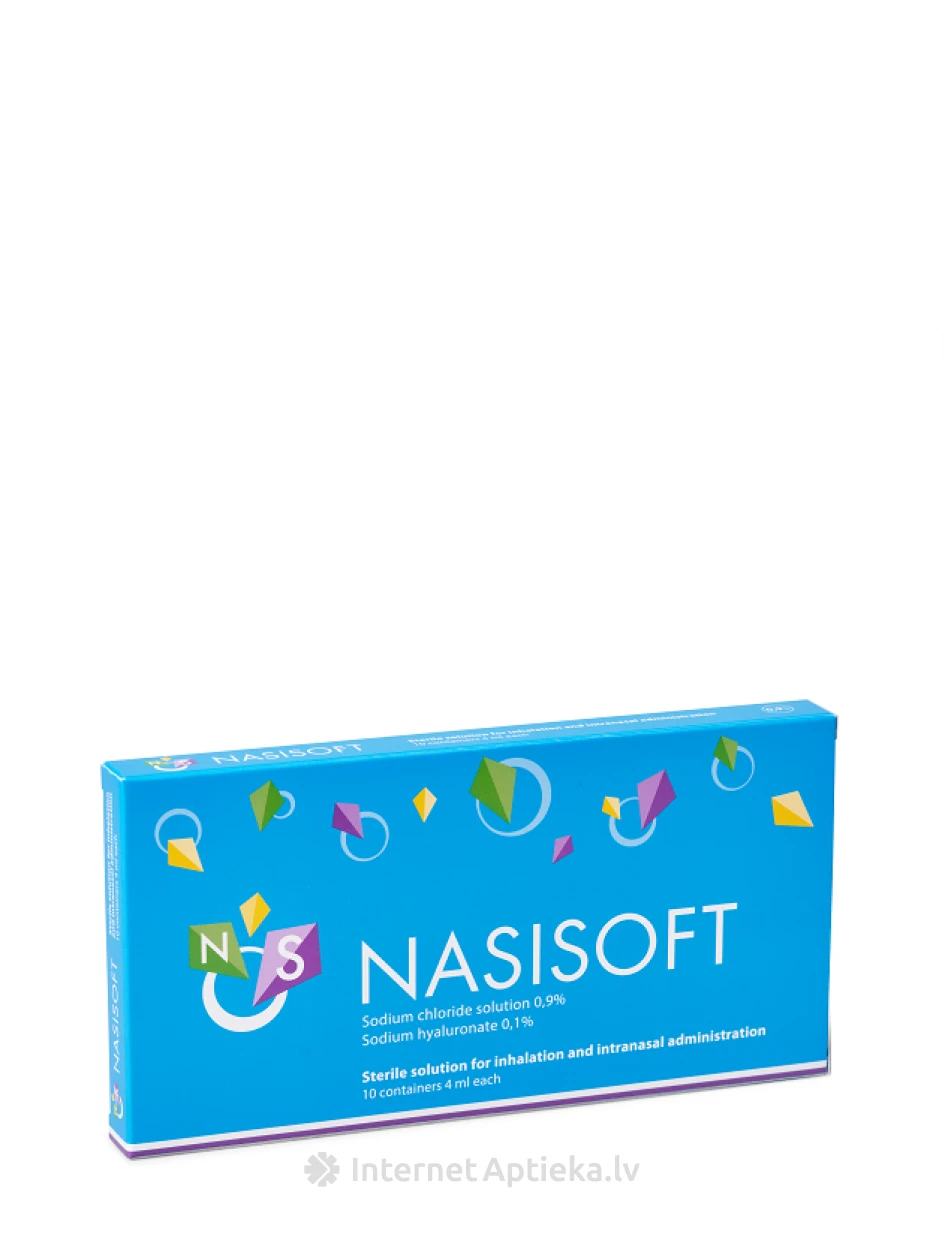 NASISOFT sterils šķīdums inhalācijām un intranazālai lietošanai, 10*4 ml | internetaptieka.lv