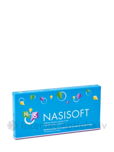NASISOFT sterils šķīdums inhalācijām un intranazālai lietošanai, 10*4 ml | internetaptieka.lv