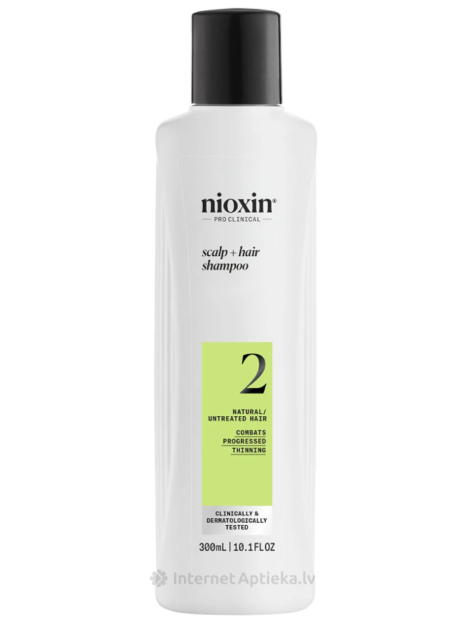 NIOXIN SYS2 šampoon loomulikele juustele järk-järgult hõrenevatele juustele, 300 ml | internetaptieka.lv