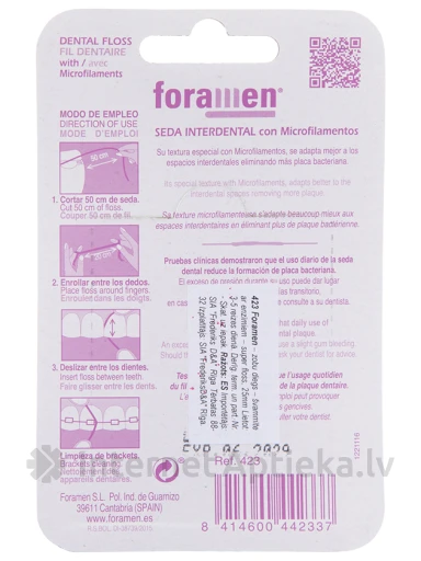 Foramen super Floss Zobu diegs ar mikrošķiedru, 25 m | internetaptieka.lv