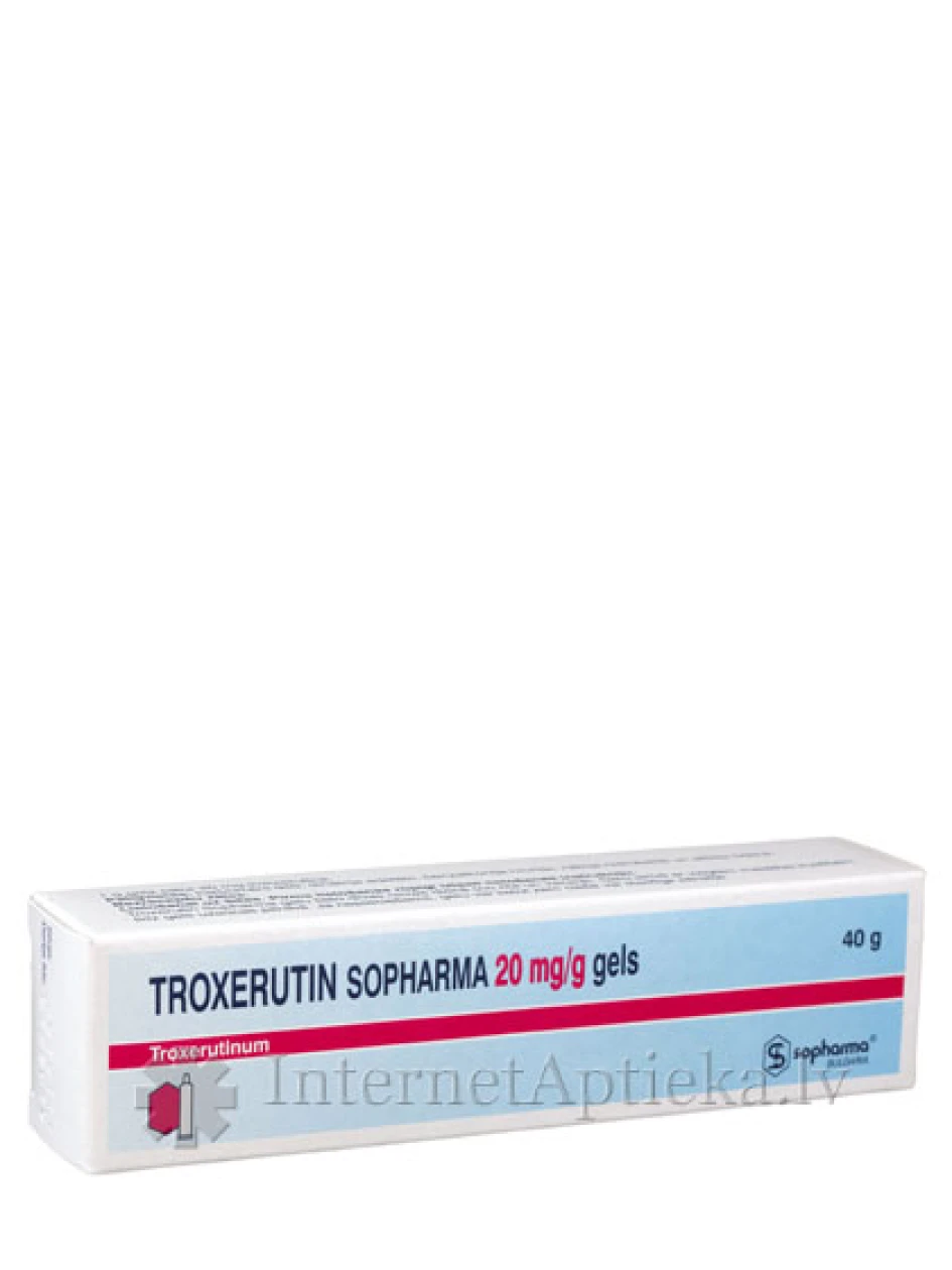 Troxerutin Sopharma 2 % гель, 40 г | internetaptieka.lv