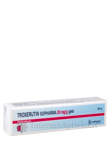 Troxerutin Sopharma 2% gels, 40 g | internetaptieka.lv