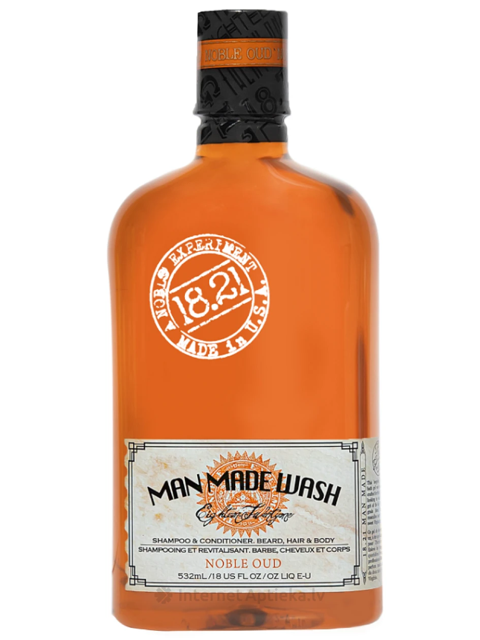 18.21 MAN MADE Trīs vienā dušas želeja ar koksnes aromātu, 532 ml | internetaptieka.lv