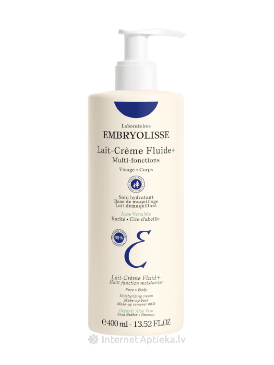 EMBRYOLISSE Lait-Crème Fluid+ Green multifunktsionaalne kreem kehale ja näole, 400 ml | internetaptieka.lv
