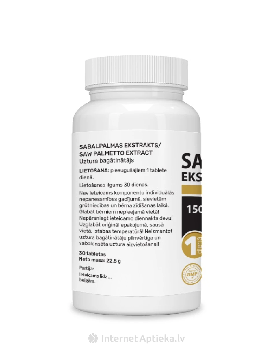 Saagpalmi ekstrakt, 30 tabletti | internetaptieka.lv