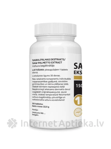Saagpalmi ekstrakt, 30 tabletti | internetaptieka.lv