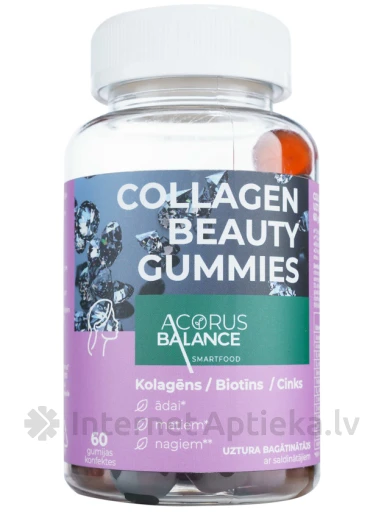 Acorus balance Collagen Beauty gummies, 2gx60 pastilas | internetaptieka.lv